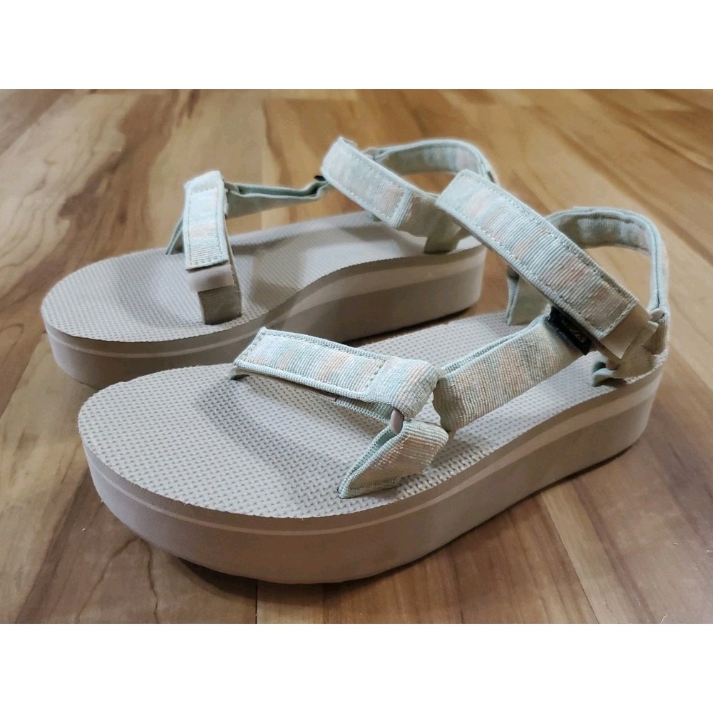 Teva Sz 10 Iridescence Rutabaga Flatform Universal Platform Sandals 1008844